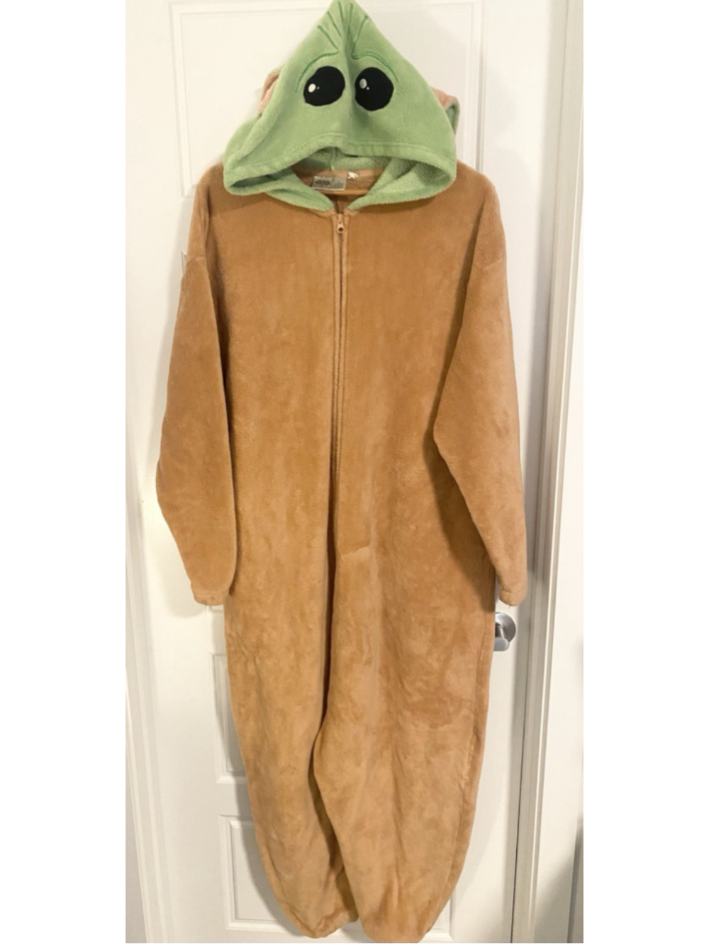 Star Wars Grogu Baby Yoda Adult Large Costume One Piece Hooded Mandalorian